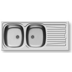 Pyramis Νεροχύτης Ένθετος Αντιστρεφόμενος Λείος Sparta (116X50) 2B 1D 100129901